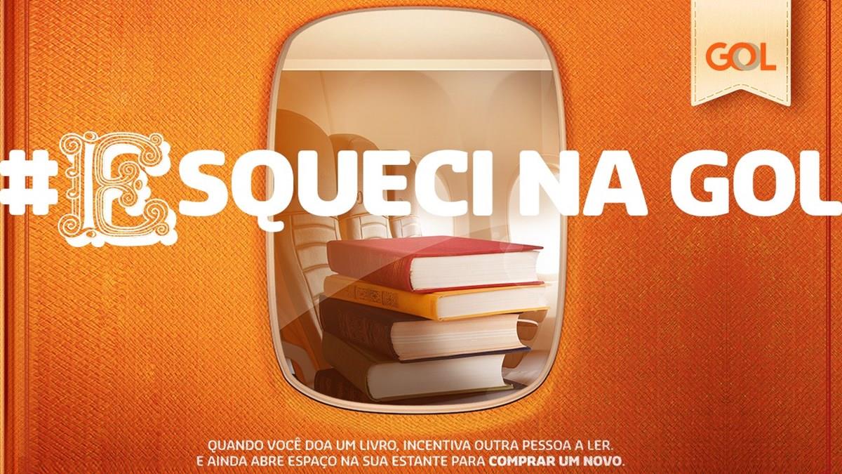 Gol lança campanha #EsqueciNaGol para arrecadação de livros