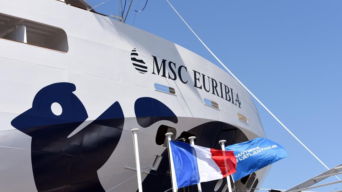 MSC Group et le chantier Chantiers livrent le MSC Euribia