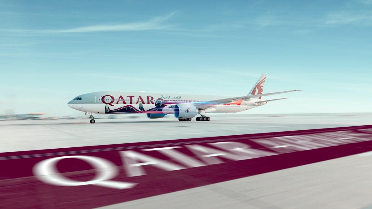 Qatar Airways presenta la decoración dedicada al GP de F1
