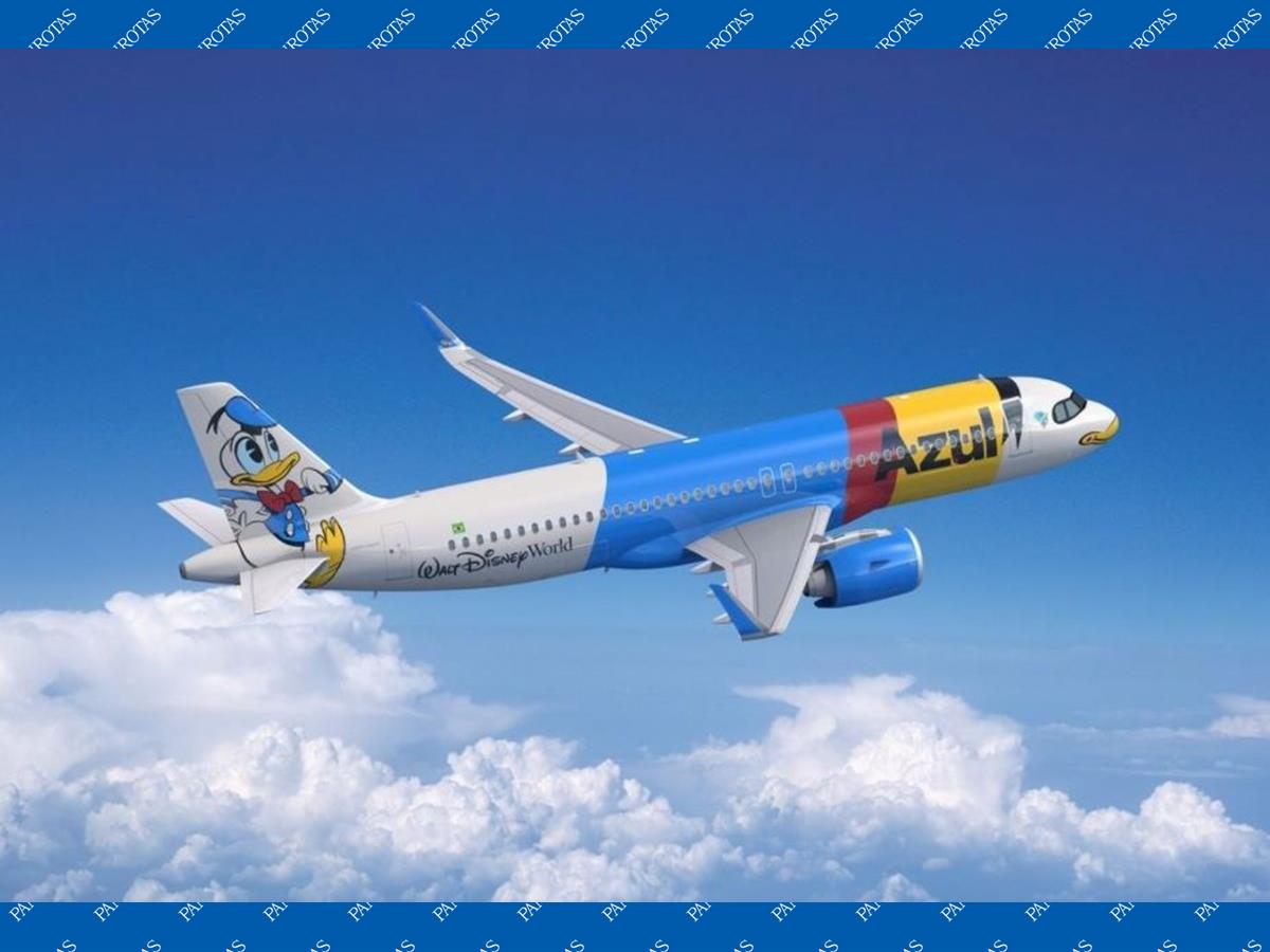 Pato Donald estampa terceiro avião da Azul e Disney