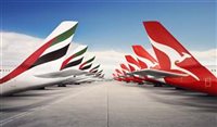 Qantas e Emirates estendem parceria por mais cinco anos