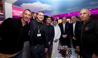 Qatar Airways homenageia jogadores de futebol em evento no Hyatt Regency