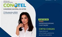 Primeiro dia de Conotel, na Equipotel, terá palestra de Cintia Chagas