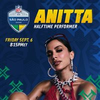 Anitta fará show no intervalo da primeira partida da NFL no Brasil