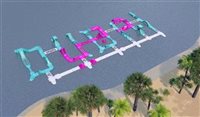 Dubai inaugura maior parque aquático inflável do mundo Dubai inaugura maior parque aquático inflável do mundo