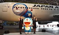 Japan Airlines lança avião com gato Doraemon; conheça Japan Airlines lança avião com gato Doraemon; conheça