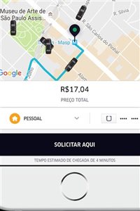 Uber tem preço exato definido antes da corrida em SP