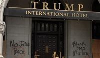 Trump tem seu hotel pichado em Washington DC
