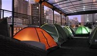 Hostel em SP oferece acampamento no topo de prédio Hostel em SP oferece acampamento no topo de prédio