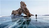 Fenômeno natural gera cenários únicos de gelo na Sibéria