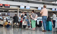 Um entre sete viajantes perde voos por causa de filas em aeroportos