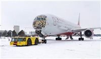 Boeing 777 ganha pintura de leopardo na Rússia Boeing 777 ganha pintura de leopardo na Rússia