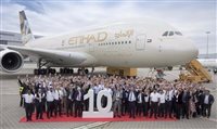 Etihad terá Airbus 380 em voo entre Abu Dhabi e Paris