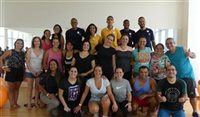 Veja fotos do aulão fitness com operadores na Bahia