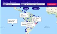 Latam lança novo buscador com mapa dinâmico e preços ao vivo