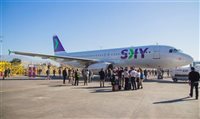 Low cost Sky estreia rota entre Santiago (Chile) e Guarulhos Low cost Sky estreia rota entre Santiago (Chile) e Guarulhos