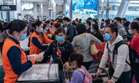 Viagens de saída da China caem 57,5% devido a coronavírus