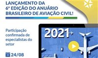 Inscreva-se para o lançamento do 6º Anuário Brasileiro de Aviação Civil