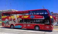 Maria Camilla Alcorta representa ônibus turístico Gray Line da Argentina 