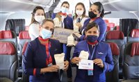 Avião Solidário da Latam transporta 1 milhão de absorventes