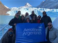 Famtur da Aerolíneas chega aos glaciares UpSala e Spegazzini; fotos