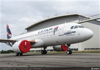 Latam recebe primeiro A320neo desde o início da pandemia
