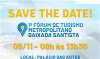 1º Fórum de Turismo Metropolitano Baixada Santista acontece este mês