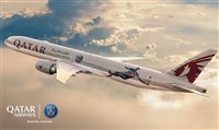 Qatar Airways exibe avião com pintura em homenagem ao Paris Saint-Germain Qatar Airways exibe avião com pintura em homenagem ao Paris Saint-Germain