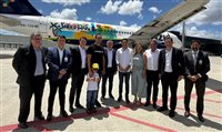 Azul lança aeronave adesivada em homenagem ao Estado da Paraíba Azul lança aeronave adesivada em homenagem ao Estado da Paraíba