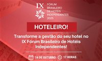 9º Fórum Brasileiro de Hotéis Independentes acontece on-line em 14 de outubro 9º Fórum Brasileiro de Hotéis Independentes acontece on-line em 14 de outubro