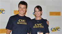 Rodrigo Faro e Renata Fan no Workshop CVC. Veja