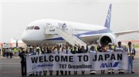 Ana recebe com festa primeiro Boeing 787 em Tóquio
