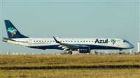 Azul recebe 40º jato da Embraer, um E195