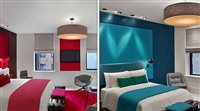 Hotel cria quartos com variações de uma mesma cor