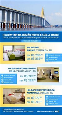 Hotéis Holiday Inn do Norte do País fazem parceria com Trend