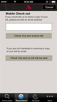 Aplicativo Marriott Mobile possibilita check-out via celular