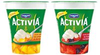 Activia lança dois sabores com calda e pedaços de fruta