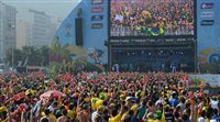 Veja fotos da Fan Fest do Rio no jogo do Brasil