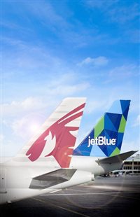 Qatar amplia acordo de codeshare com a Jet Blue