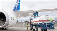 Boeing 787 da Ana faz voo sustentável pelo Pacífico