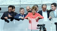 Dilma, Anastasia e Neves entregam obra do Mineirão