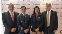 Latam recepciona chegada do A350 em Santiago; veja