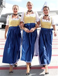 Lufthansa terá traje bávaro entre GRU e MUC; veja fotos