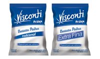 Linha de batatas palha Visconti tem nova embalagem