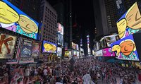 Times Square recebe animação de brasileiros Osgemeos