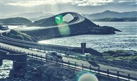 Campanha de carro revela Atlantic Road, na Noruega