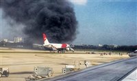Avião pega fogo e fere 14 nos Estados Unidos; confira