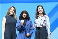 Plateia se rende a Rebeca Andrade no SAP Concur Fusion Exchange