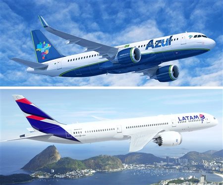 Azul e Latam: codeshare começa a vigorar com 64 rotas