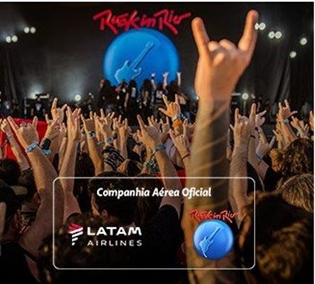 Latam é a companhia aérea oficial do Rock in Rio 2022